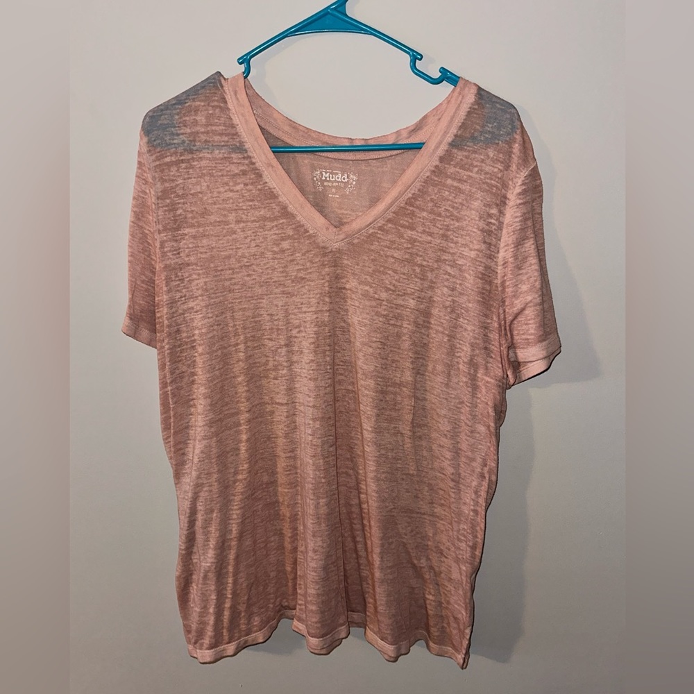 Pink semi see through t shirt